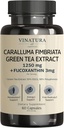 VINATURA Caralluma Fimbriata, EGCG 45% Ekstraksiyon 1250 mg + Fucoxanthin 3mg hizmet başına *USA Made & Tested* for Immune Support, Energy and mental Focus - 60 Capsules 30 Servisler