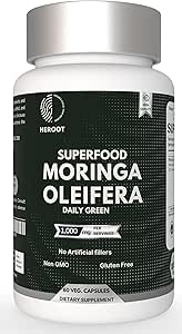 Organik Moringa Capsules | Green Moringa Leaf Supplement for Energy, Metabolism & Immune Support – 60 Capsules, Natural Superfood