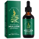 Mullein Drops for Lungs 2 Fl Oz - Mullein Leaf Extract for Lungs with Chlorophyl - Φυσικό συμπλήρωμα βοτάνων για τον καθαρισμό πνεύμονα, αναπνευστική υποστήριξη, ενισχύει την ασυλία, Digestive Wellness