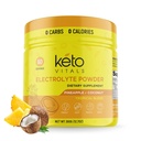 Keto Vitals Ηλεκτρολύτες Σκόνη - Χωρίς ζάχαρη Keto Ηλεκτρολύτες Σκόνη με Κάλιο, Μαγνήσιο, Νάτριο, & Ασβέστιο - Χωρίς Ζάχαρη Ηλεκτρολυτικό Ποτό Mix & Ενυδατική Σκόνη, 60 Σερβιέτες, Ανανάς Καρύδα
