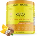 Keto Vitals Electrolytes Toz - Sugar Free Keto Electrolytes Toz Pyum, Magnezyum, sodyum, & Food - No Sugar Electrolyte Drink Mix & Hydration Toz, 60 Hizmet, Pineapple Coconut