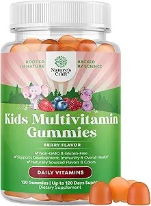 USDA Organik Çocuklar Multivitamin Gummies - Çocuklar için Çokvitamin A, C, D3, E, B6 & B12, çinko & Iodine - Çocuk Vitaminleri Güçlü Sağlık için Çok Fazla Üretilebilir Formula - 60