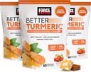 Kuvvet Faktörü Ekstra Güçlü Ortak Sağlık için Daha İyi Turmeric Ortak Destek Supplement, The HydroCurc Turmeric Curcumin with Black Pepper for Superior Abors, Fruit Outlet, 180 Soft Chews