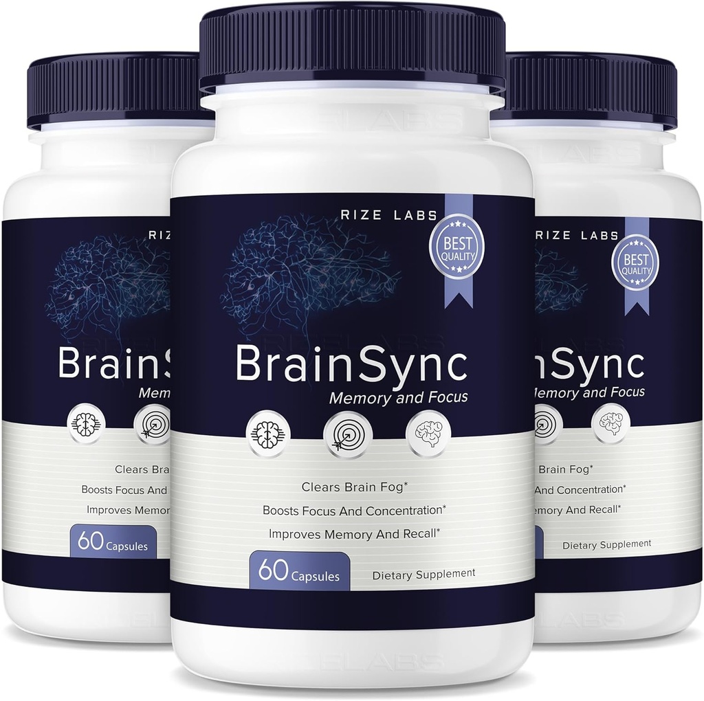 Laboratuvarları – BeyinSync Capsules – Daily Focus & Clarity Formula, Alertness ve Memory Support için bir Dengeli Bir Şeyle | Easy-to- Take Pills for daily Use (180 Capsules)