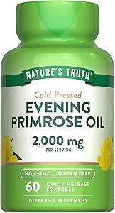 Nature's Truth Evening Primrose Oil Softgels | Cold Pressed | Non-GMO & Gluten Free Supplement Supplement