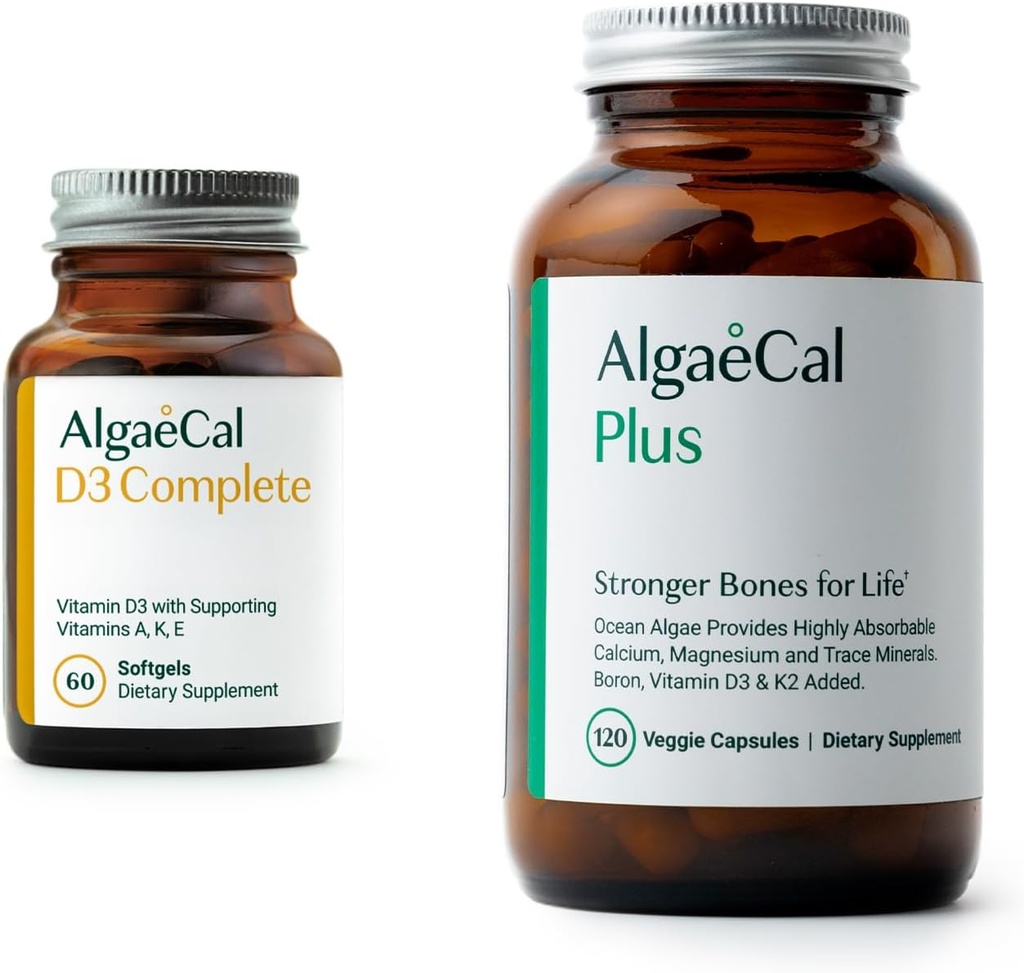 ALGAECAL Sche - D3 Tamam (1000 IU) + K2, Vitamin E, Vitamin A & Plant-Based Kalsiyum Güçlü Kemikler için