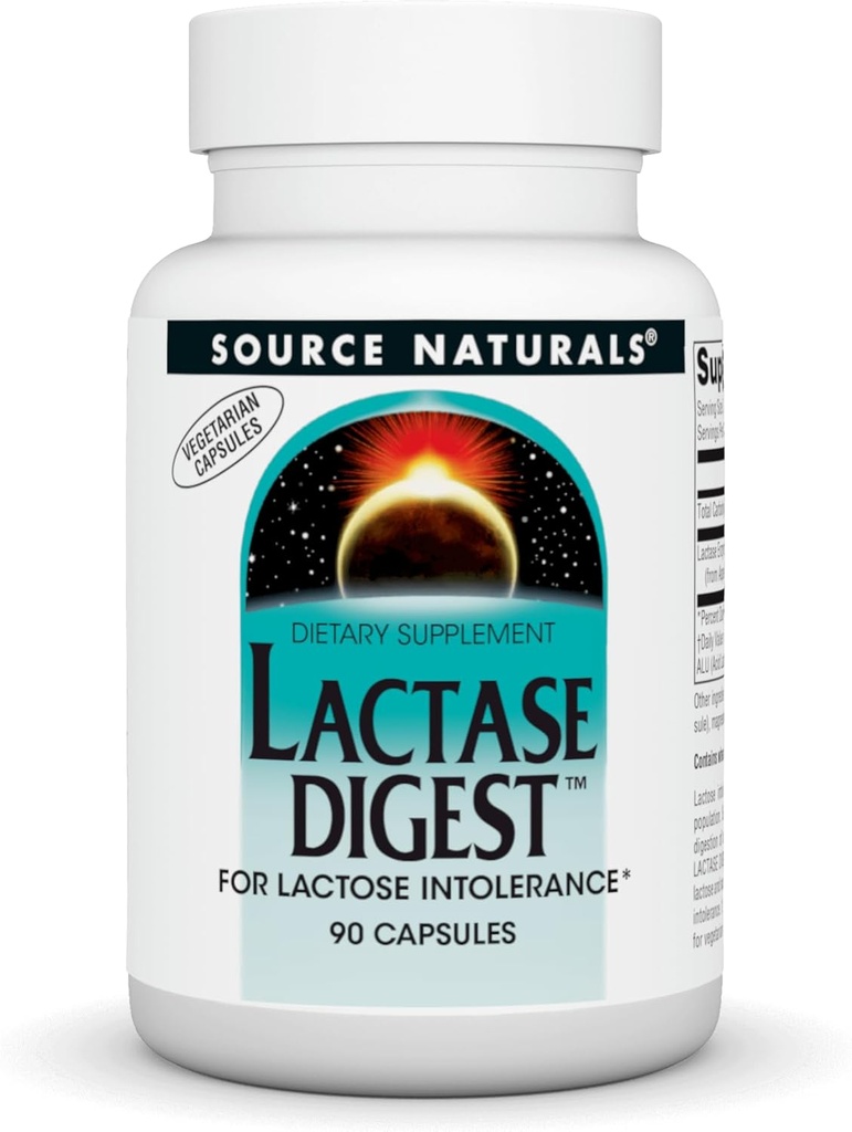 Source Naturals Lactase Digest, For Lactose intolerance* - 90 Capsules