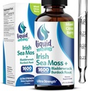 İrlandalı Deniz Moss Drops - Citrus Berry Flavor - 92+ Temel Mineraller ve Vitaminler - Enerji, Skin, Gut, Recovery - Bladderwrack ve Burdock Kök - 2 fl. oz