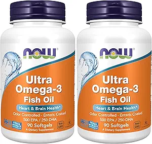 Şimdi Tamamlar, Ultra Omega-3 Moleküler olarak Distilled ve yoğunlaştı, 90 Softgels (Pack of 2)