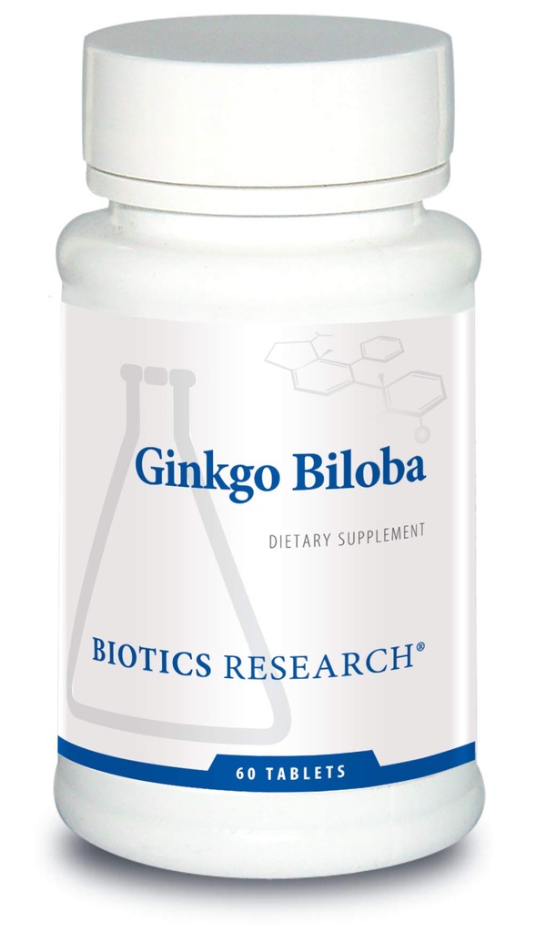 Biotics Araştırma Ginkgo Biloba % 24 Ginkgo Biloba Percent Extract, Brain Supplement, Nootropic, Focus, Energy, Memory, Health Aging. 60 Tabletler