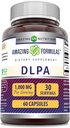 Amazing Formulas DLPA (DL-Phenylalanine) Tamam | hizmet başına 1000 Mg | 60 Capsules | Non-GMO | Gluten-Free | Made in USA