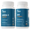 Dr. Tobias Omega 3 Fish Oil and DIM Complex Συμπληρώματα, Υποστηρίζει την καρδιά, τον εγκέφαλο ανοσοποιητική λειτουργία και την ορμονική ισορροπία για γυναίκες & άνδρες με BioPerine, Borccoli εκχύλισμα & ασβέστιο D-Glucarate, 60 κάψουλες