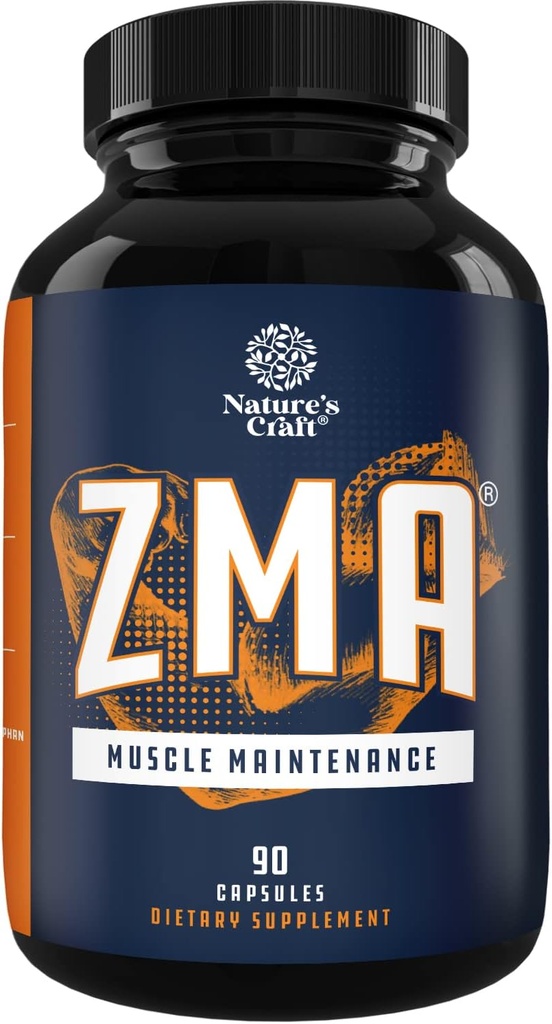 Post Workout Recovery ZMA Supplement - ZMA Supplements for Men and Womens Muscle Recovery with çinko Magnezyum Vitamin B6 5HTP and BioPerine for Betterd Abors - Kas Büyüme Mineral Kompleksi