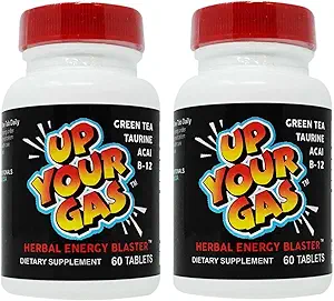 Up Your Gas Energy Blaster Tablets, 60-Count Bottles (Pack of 2)