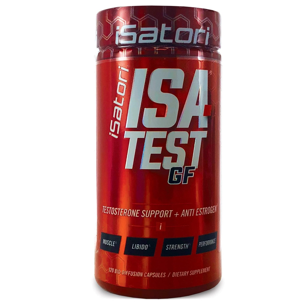 iSatori ISA-Test GF Yüksek Performansı - Egzersiz ve Spor için Mekanik Eğitimi - Gluten-Free Anti-Estrogen Kompleksi - 120 Capsules