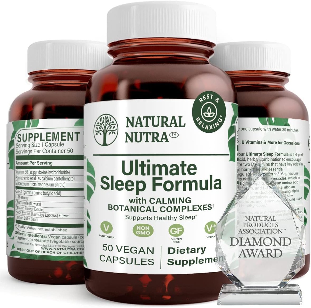 Doğal Nutra Ultimate Sleep Formula, Chamomile to Support Relaxation and Reduce Nighttime memory, Help You Fall Asleep Faster, 50 Capsules