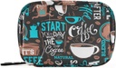 Pill Case Funny Coffee Pill Box 7 Day Pill Case Bag Travel Pill Organizer Bag with Surface Portable Weekly Case Compact Boyut for Vitamin Supplement Sahibi için Özellik
