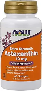 NOW Foods Astaxanthin 10 mg Softgels, 60 Softgel