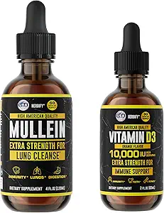 HERBIFY Bundle - Mullein Leaf Extract & Vitamin D3 - Αναπνευστική υποστήριξη & ανοσοενίσχυση