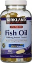 Kirkland Signature, Fish Oil Omega 3 1200 MG Fish Oil, Omega 3 Fatty Acids 684 MG, 180 softgels
