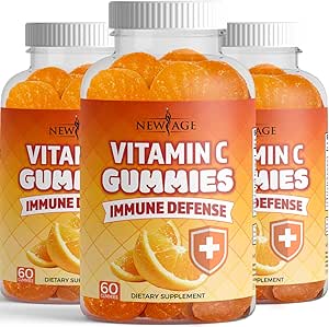 YENİ AGE Vitamin C Gummies Orange Vitamin C Gummy - Sağlıklı Immune System - Vejetaryen Without Gluten (180 Gummies)