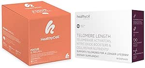 Healthycell Telomere μήκος υγιή γήρανση συμπλήρωμα + εστίαση & ανάκληση συμπλήρωμα εγκεφάλου για τη μνήμη & Focus Bundle