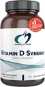 Sağlık Vitamin D Synergy için tasarımlar - 2000 IU Vitamin D ile K Supplement - Sağlıklı Moods, Bone Health + Immune Health for Yetişkinler - VIT D3 + Vitamin K - Gluten Free + Non-GMO (240 Capsules)