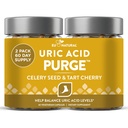 Purge! Uric Acid Flush – Yeme & İçme What You Want – Detox ve Cleanse with Celery Seed Extract, Tart Cherry & Chanca Piedra for Etkili Ortak Destek & Aktif Hareketlilik için - 120 Soft Vegan Capsules