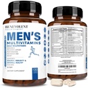 Erkekler için Çokvitamin Yok - Enerji ve Genel Sağlık - Erkekler için Temel Günlük Vitaminler, Biotin, Magnezyum, çinko & Antioksi Immune Health - Non-GMO,120 Caps