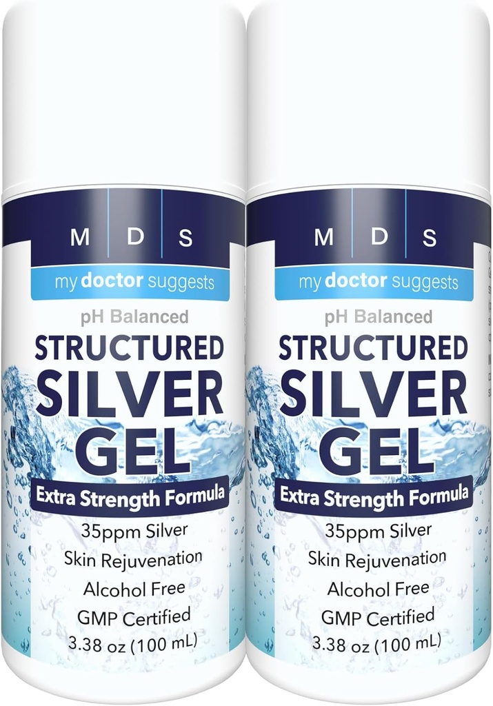 Colloidal Silver Gel Ekstra Güçlü - 35ppm Aktif Colloidal Silver Gel maksimum Potency - ABD'de Made in a 2 Pack