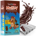 YUM-V'S - Çocuklar Multivitamin Chewable Chocolate Bears - Çocuklar için Çokvitamin - 16 Vitamin ve Mineraller - Vitaminler D, çinko, C, B Kompleksi ve Daha Fazlası, 60 Kont Pack of 1
