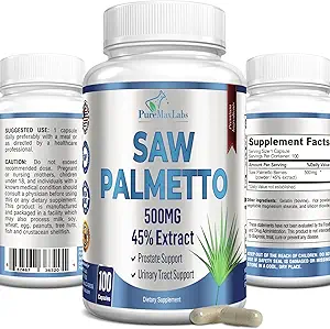 Επιπλέον δύναμη πριόνι Palmetto - 45% συμπλήρωμα Prostate εκχύλισμα, μείωση συχνή ούρηση, DHT αποκλειστής για την ανάπτυξη των μαλλιών, μη GMO, 100 κάψουλες
