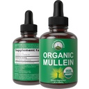 USDA Organic Mullein Leaf Drops for Lungs, αναπνευστική υγεία, Detox, Cleanse. Υψηλή βιοδιαθεσιμότητα για γυναίκες, άνδρες, παιδιά. Συμπλήρωμα υγρής βαφής. Πνεύμονες, Βήχας, Συμφόρηση. Vegan, Μηδέν Ζάχαρη