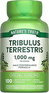 Nature's Truth Tribulus Terrestris for Men | 1000 mg | Capsules | Non-GMO & Gluten Free Supplement Supplement