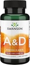 Swanson Vitamin A & D Skin Eye Immune System Health 250 Sgels