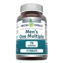 Amazing Formulas Men's Multivitamin | Yiyecek bazlı | Tabletler Tamam | Mükemmel Vitaminler, Mineraller, 25 Milyon CFU probiyotikler ve Gıda bazlı enzimler (1 Pack, 75 Count)
