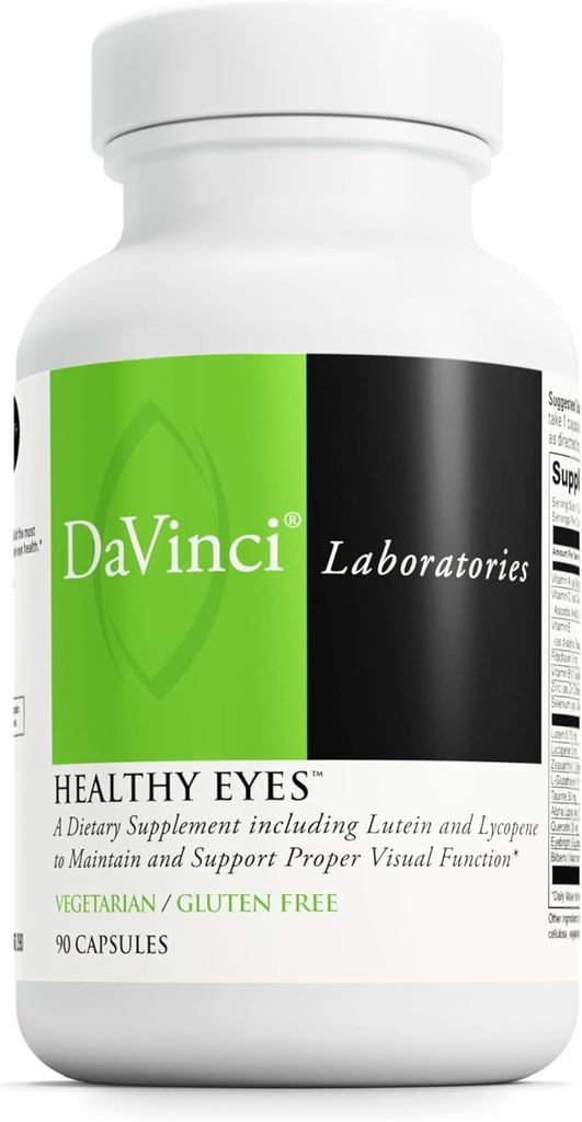DAVINCI Laboratuvarları Sağlıklı Görsel Fonksiyonlar ve Destek Göz Sağlığı * - Vitaminler, Mineraller, Lutein, Lycopene, Zeaxanthin ve More - 90 Sebze Kapsülleri