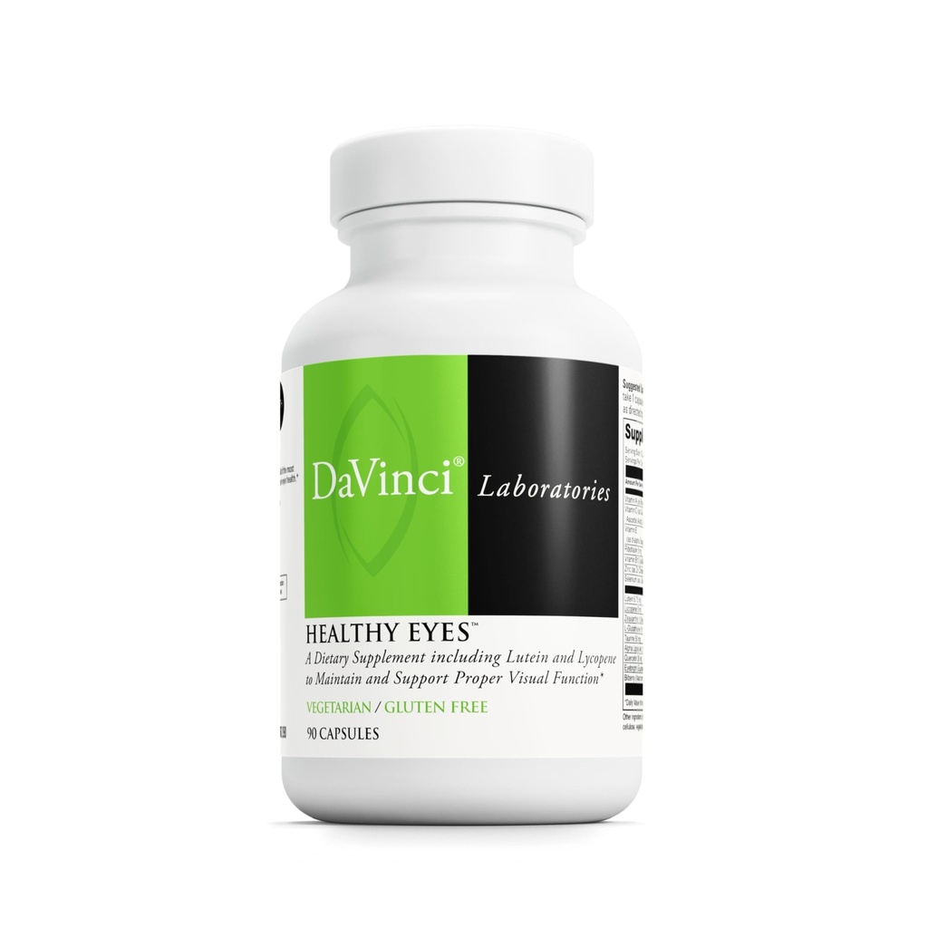 DAVINCI Labs Healthy Eyes - Συμπλήρωμα διατροφής για τη διατήρηση της υγιούς οπτικής λειτουργίας και την υγεία των ματιών υποστήριξης* - με βιταμίνες, ορυκτά, λουτεΐνη, λυκοπένιο, ζεαξανθίνη και περισσότερα - 90 κάψουλες λαχανικών