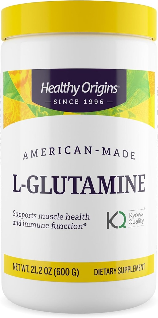 Sağlıklı Kökenler L-Glutamine (Amerikan- Made, Non-GMO), 21.2 Ounce