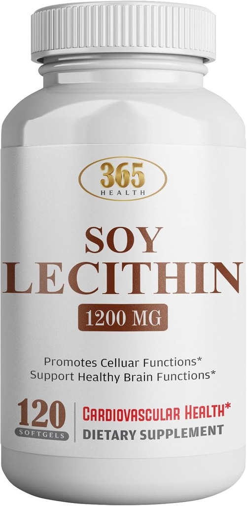 SA LFE Lecithin 1200 mg, Yüksek Potency, 120 Softgels, Essential Fatty Asits'ın Doğal Kombinasyonu Beyin & Nerve Function- Lecithin Food Grade, 1200 mg per Service, Diyetary Supplement