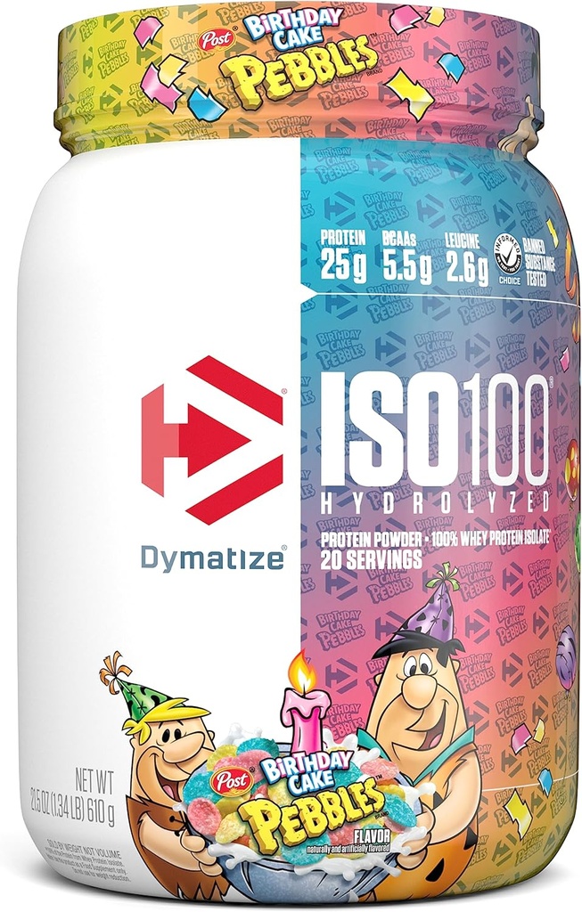 x doğum günü Kek Pebbles ISO100 Whey protein Toz Isolate, 25g of protein, 5.5g BCAAs, 120 Cal., Gluten Free, 1g Fat, 1g Sugar, 2g Carb (20 hizmet)