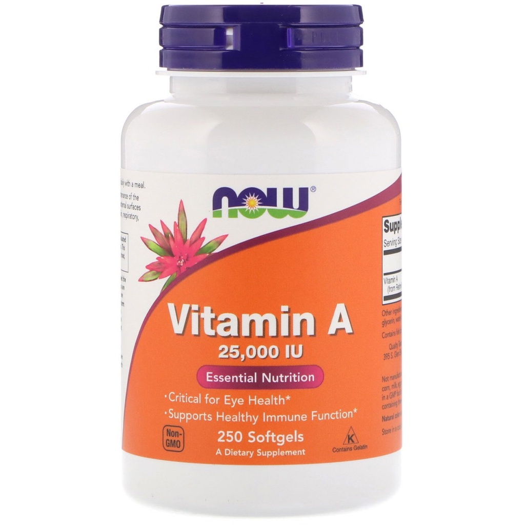 Şimdi Gıda Vitamini, Balık karaciğer yağından 25000 IU, 250 Softgels (Pack of 2)