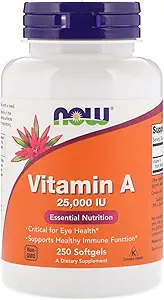 Şimdi Gıda Vitamini, Balık karaciğer yağından 25000 IU, 250 Softgels (Pack of 2)