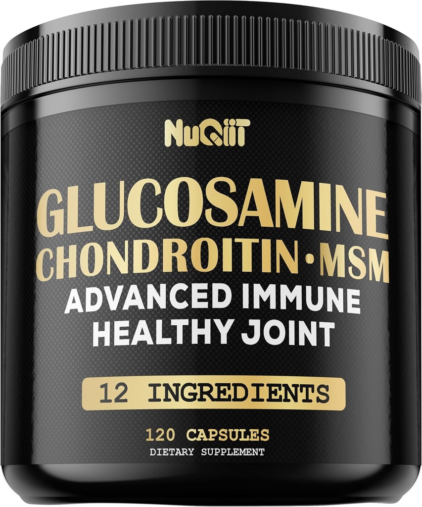 Glucosamine Chondroitin MSM ile Immune & Ortak Destek Supplement 2000 mg - Turmeric Curcumin Root, Boswellia, Elderberry, Echinacea & More - 120 Capsules - Bone Health, Flexability & Strength Support Support