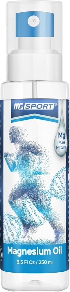 Magnezyum Yağı - 250 ml Magnezyum Klorit Yüksek Abpsiyon ve Ölü Denizden Saf, Hiçbir Preservatif - Uyku, Kas Kurtarma ve Cramps. 1,400 sprey - 8 mg Mg per sprey.