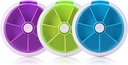 Creative Portable Mini 7 Gün Haftalık Geometrik Şekil Rotary Meyve Stil Pill Storage Case Box (Mixed Color)