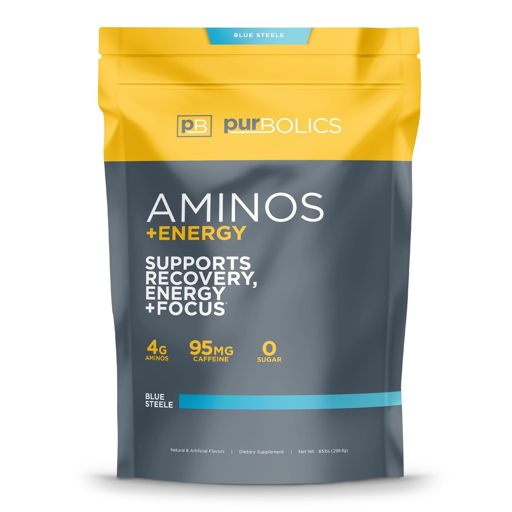Purcolors replicas + Energy | Supports Recovery, Energy & Focus | Caffeine, 0 Calories & 60 Hizmetler (Mavi Çelik)