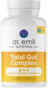 DR. EMIL NUTRITION Total Gut Health Complex - Prebiyotik, Probiyotik & Postbiyotik Supplement - Supports Digestive Health, Bloating & Gut Balance - Non-GMO & Soy-Free - 60 Capsules