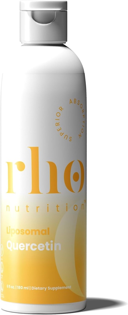 Rho Nutrition Liposomal Quercetin - Ultra High Absorption Liquid Quercetin Supplement – Supports Immune System, Allergy Defense, and Healthy Aging