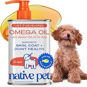 Yerli Pet Omega 3 Köpekler ve Kediler için Balık Yağı - Sağlıklı Cilt, Shiny Coat, ve Güçlü Ortaklar - Vahşi Alaskalı Salmon Yağı Köpekler için - Tasty, Fast-Absorbing Omega 3 6 9 Liquid Supplement- 8ozbing Omega 3 6 9